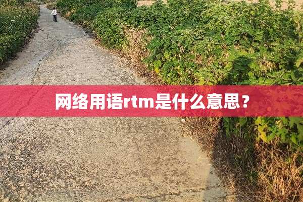 网络用语rtm是什么意思？
