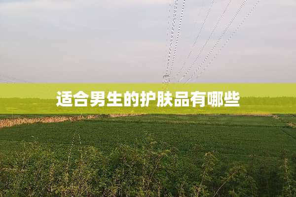 适合男生的护肤品有哪些