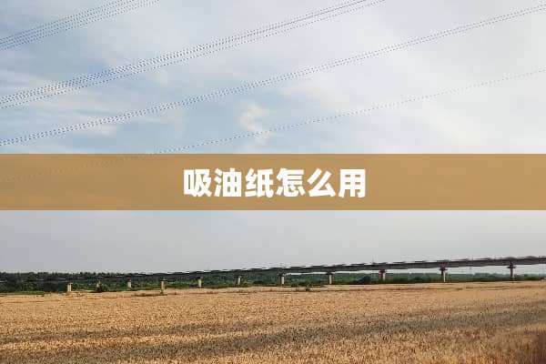 吸油纸怎么用