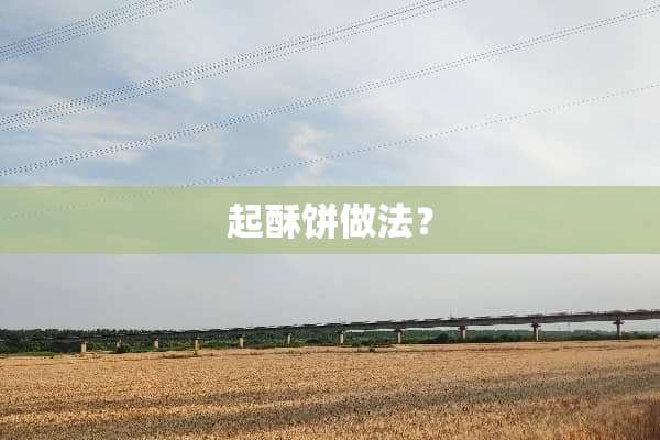 起酥饼做法？
