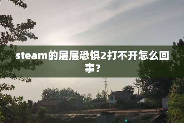 steam的层层恐惧2打不开怎么回事？