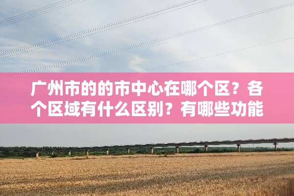 广州市的的市中心在哪个区？各个区域有什么区别？有哪些功能？