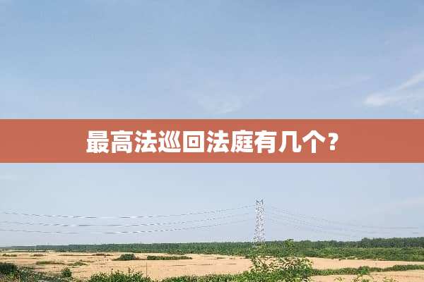 最高法巡回法庭有几个？