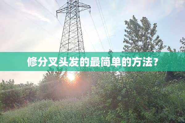 修分叉头发的最简单的方法？