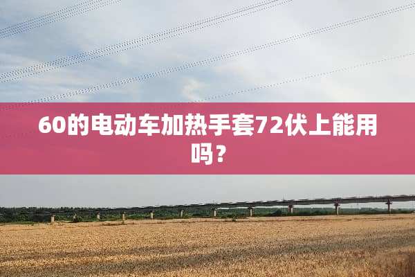 60的电动车加热手套72伏上能用吗？