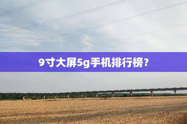 9寸大屏5g手机排行榜？