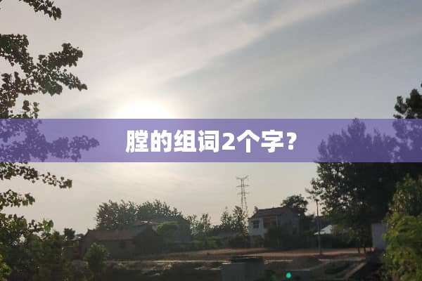 膛的组词2个字？