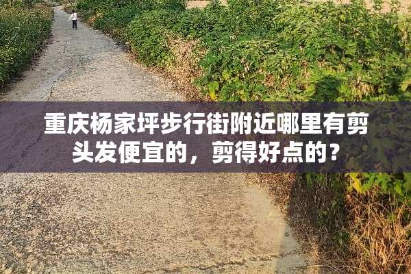 重庆杨家坪步行街附近哪里有剪头发便宜的，剪得好点的？