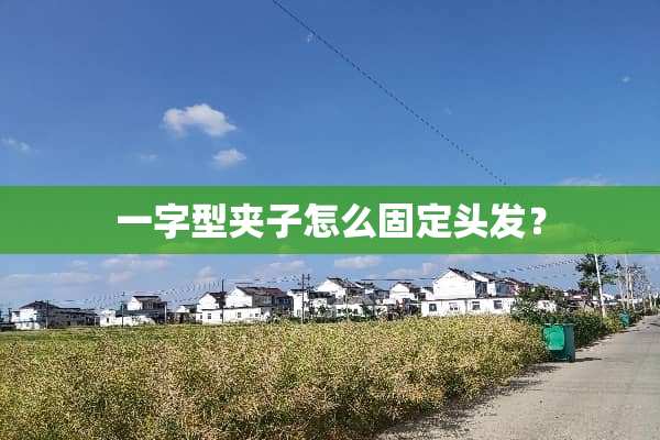 一字型夹子怎么固定头发？