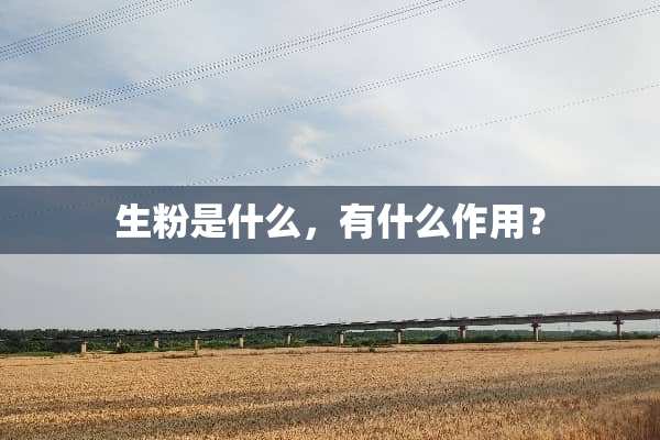 生粉是什么，有什么作用？