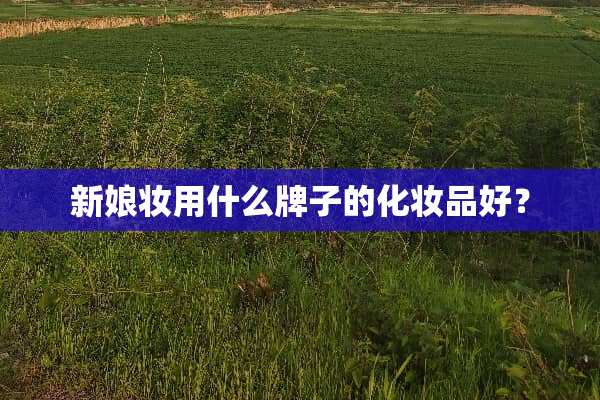 新娘妆用什么牌子的化妆品好？