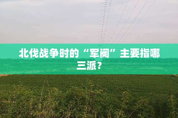 北伐战争时的“军阀”主要指哪三派？