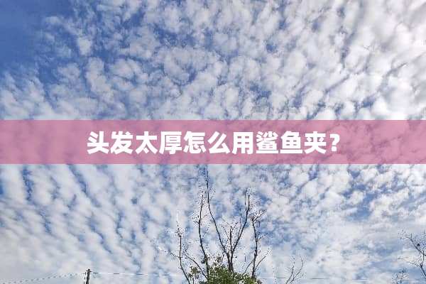 头发太厚怎么用鲨鱼夹？