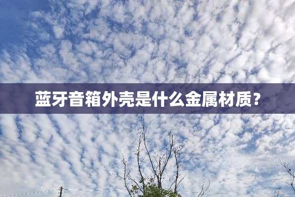蓝牙音箱外壳是什么金属材质？