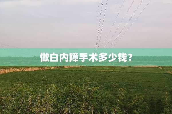 做白内障手术多少钱？
