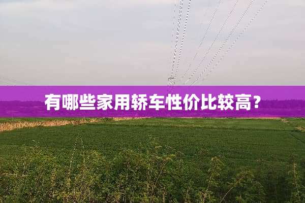 有哪些家用轿车性价比较高？