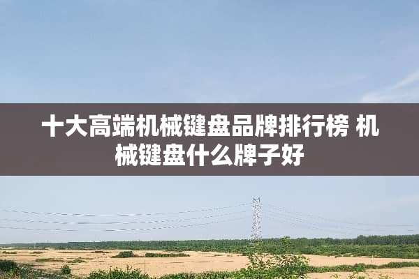 十大高端机械键盘品牌排行榜 机械键盘什么牌子好