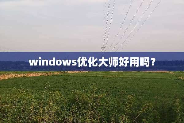 windows优化大师好用吗？