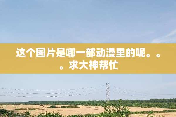 这个图片是哪一部动漫里的呢。。。求大神帮忙