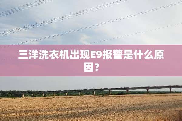 三洋洗衣机出现E9报警是什么原因？