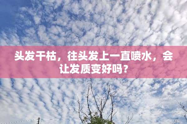 头发干枯，往头发上一直喷水，会让发质变好吗？