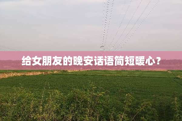 给女朋友的晚安话语简短暖心？