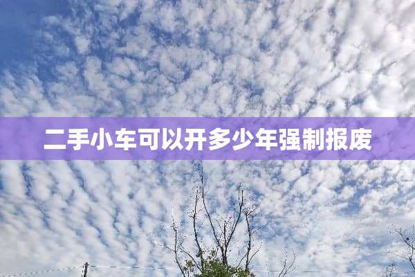 二手小车可以开多少年强制报废
