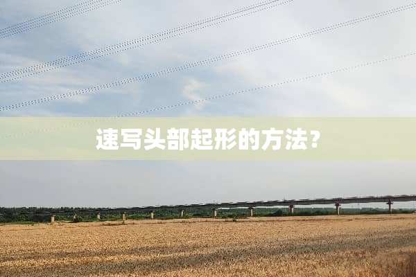 速写头部起形的方法？