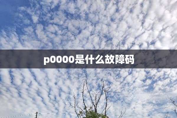 p0000是什么故障码