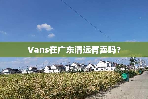 Vans在广东清远有卖吗？