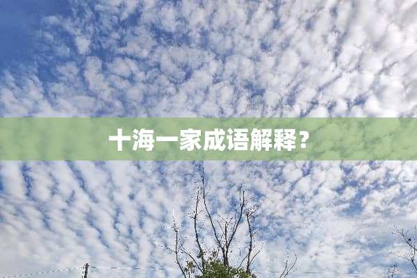 十海一家成语解释？
