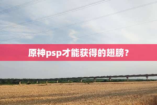 原神psp才能获得的翅膀？