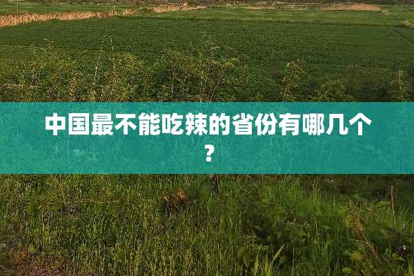 中国最不能吃辣的省份有哪几个？