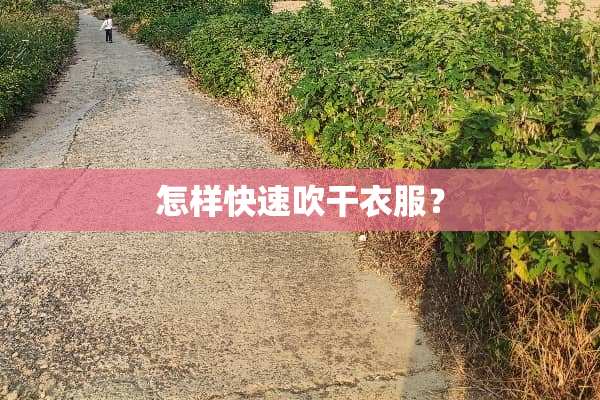 怎样快速吹干衣服？