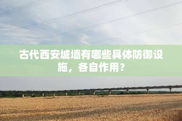 古代西安城墙有哪些具体防御设施，各自作用？