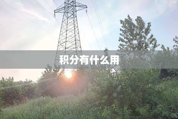 积分有什么用