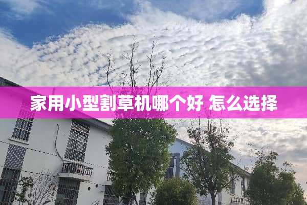 家用小型割草机哪个好 怎么选择