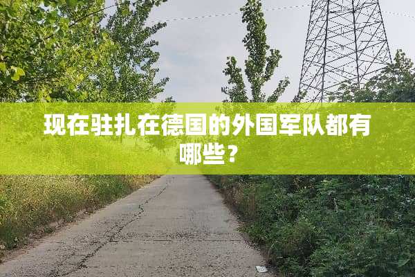 现在驻扎在德国的外国军队都有哪些？