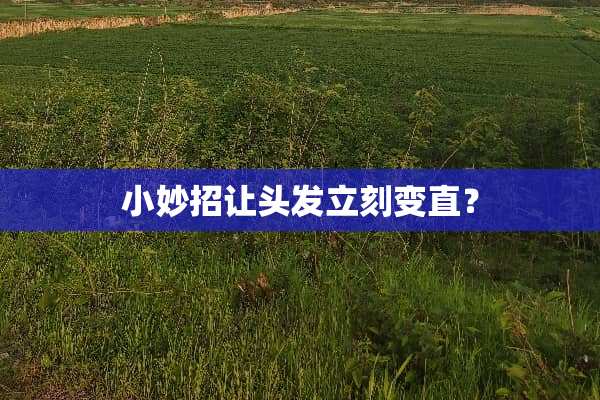 小妙招让头发立刻变直？