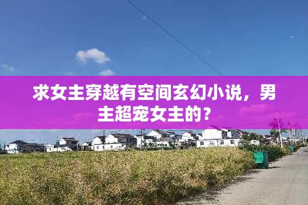 求女主穿越有空间玄幻小说，男主超宠女主的？