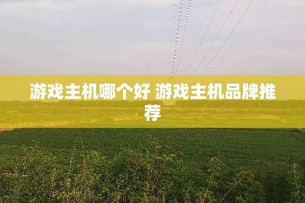 游戏主机哪个好 游戏主机品牌推荐