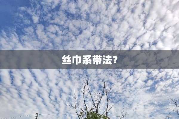 丝巾系带法？