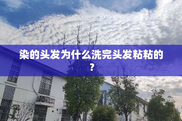 染的头发为什么洗完头发粘粘的？