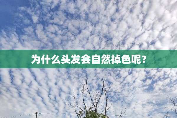 为什么头发会自然掉色呢？