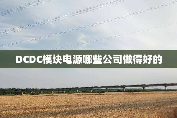 DCDC模块电源哪些公司做得好的