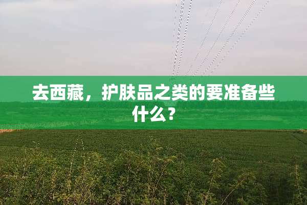 去西藏，护肤品之类的要准备些什么？