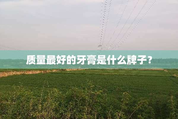 质量最好的牙膏是什么牌子？