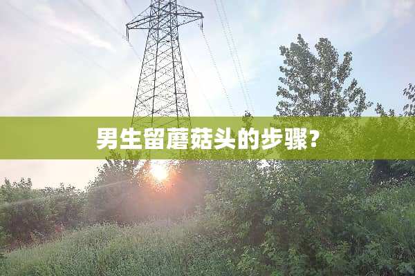 男生留蘑菇头的步骤？