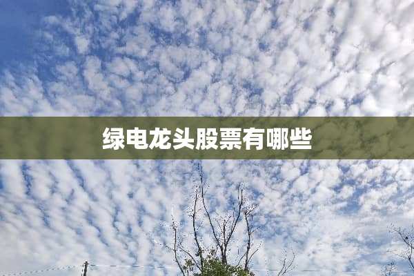 绿电龙头股票有哪些
