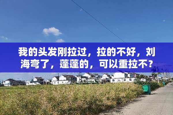 我的头发刚拉过，拉的不好，刘海弯了，蓬蓬的，可以重拉不？